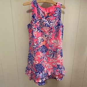 Lilly Pulitzer pink tropics Marla romper size 6